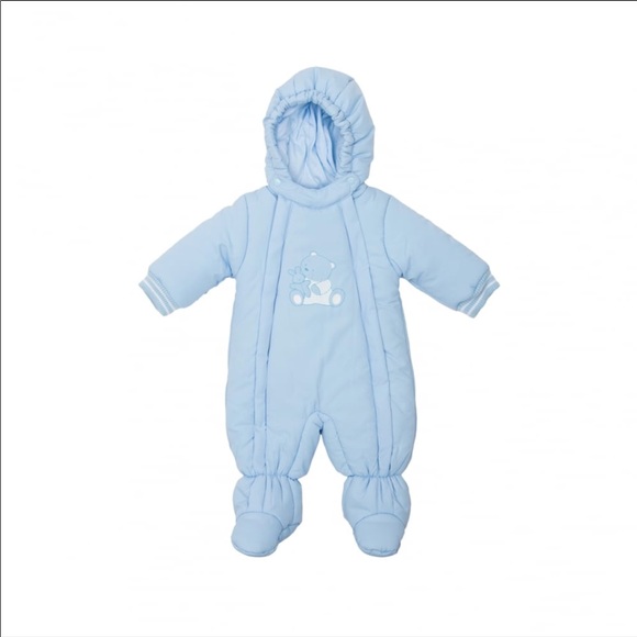 baby blue snowsuit